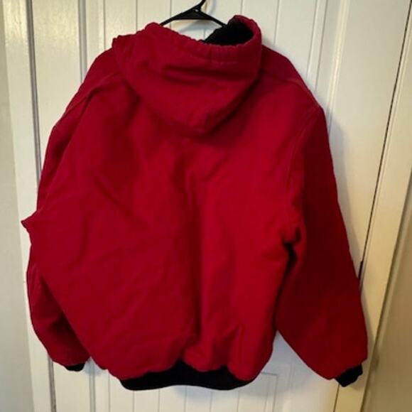 Carhartt RARE J04 Red Vintage Quilted Flannel Lined Firm Duck Active Jacket XXL - Picture 7 of 11